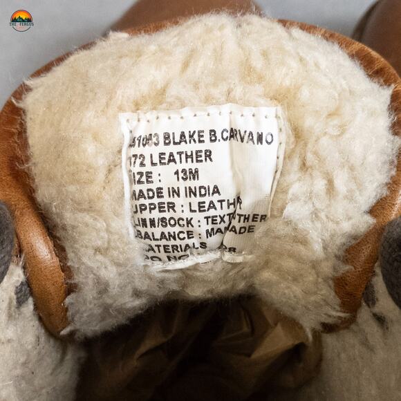 Franco Fortini Blake Chukka Boots Brown Leather Faux Fur Lace-Up Men's Size 13M - Picture 8 of 12